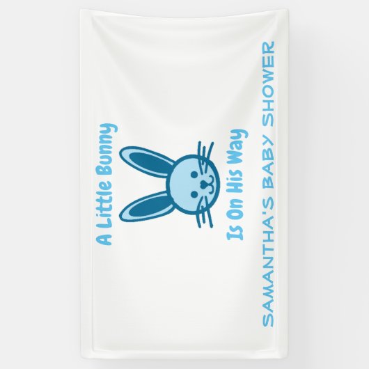 Er is een kleine bunny op weg. spandoek (Verticaal)