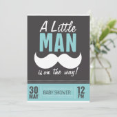 Er is een kleine man onderweg kaart (Staand voorkant)