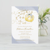 Er is een kleine pompoen op weg naar elegant Baby  Kaart (Staand voorkant)