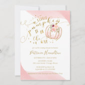 Er is een kleine pompoen op weg naar elegant Baby  Kaart (Voorkant)