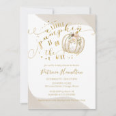 Er is een kleine pompoen op weg naar elegant Baby  Kaart (Voorkant)