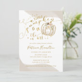 Er is een kleine pompoen op weg naar elegant Baby  Kaart (Staand voorkant)