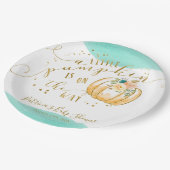 Er is een kleine pompoen op weg naar elegant Baby  Papieren Bordje (Gekanteld)