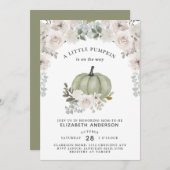 Er is een kleine pompoen op weg naar Sage Floral Kaart (Voorkant / Achterkant)