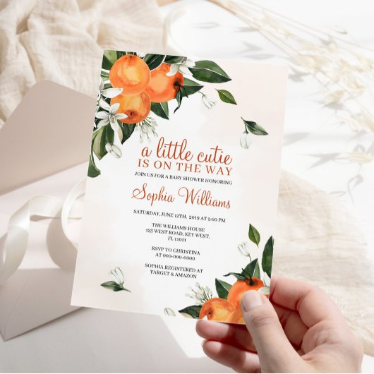 Er is een kleine snee op weg naar Baby shower Kaart