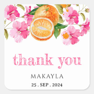 Er is een kleine snee op weg naar Baby shower Vierkante Sticker