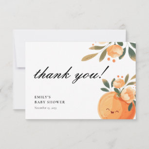 Er is een kleine snee op weg naar Citrus Baby show Bedankkaart