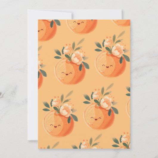 Er is een kleine snee op weg naar Citrus Baby show Kaart (Achterkant)