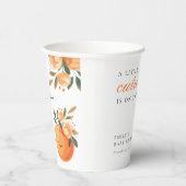 Er is een kleine snee op weg naar Citrus Baby show Papieren Bekers (Rechts)