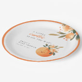 Er is een kleine snee op weg naar Citrus Baby show Papieren Bordje (Gekanteld)