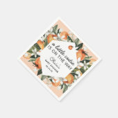 Er is een kleine snee op weg naar Citrus Baby show Servet (Hoek)