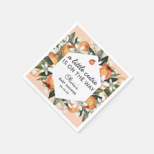 Er is een kleine snee op weg naar Citrus Baby show Servet (Hoek)