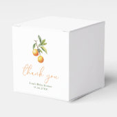 Er is een kleine snee op weg naar Oranje Baby show Bedankdoosjes (Voorkant Zijde)