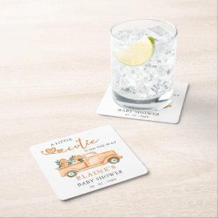 Er is een kleine snee op weg naar Oranje Baby show Kartonnen Onderzetters