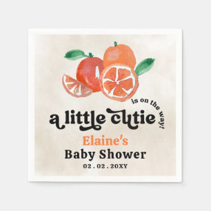 Er is een kleine snee op weg naar Oranje Baby show Servet