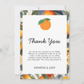 Er is een kleine stropdas op weg naar Citrus Baby  Bedankkaart (Voorkant)