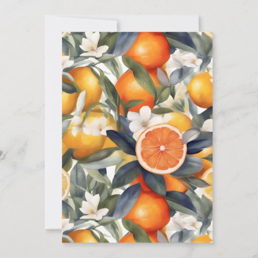 Er is een kleine stropdas op weg naar Citrus Baby Bedankkaart (Achterkant)