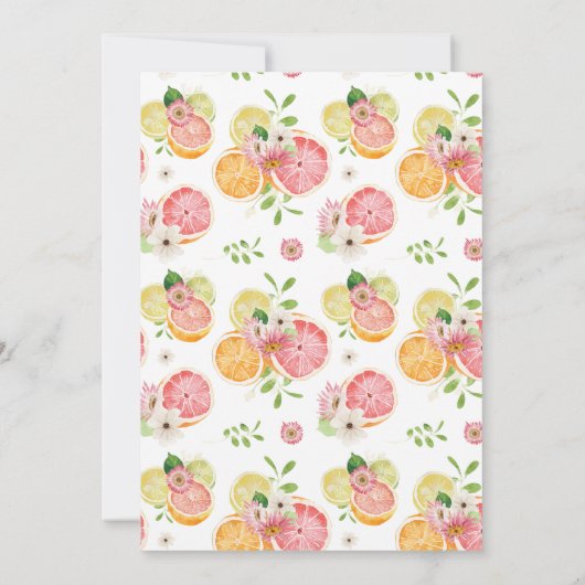 Er is een kleine stropdas op weg naar Citrus Baby  Kaart (Achterkant)