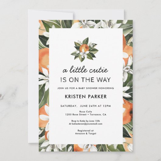 Er is een kleine stropdas op weg naar Citrus Baby  Kaart (Voorkant)