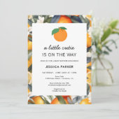 Er is een kleine stropdas op weg naar Citrus Baby  Kaart (Staand voorkant)