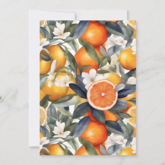 Er is een kleine stropdas op weg naar Citrus Baby Kaart (Achterkant)