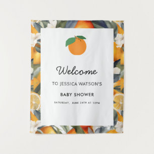 Er is een kleine stropdas op weg naar Citrus Baby  Wandkleed