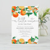 Er is een kleine stropdas op weg naar citrusbaby s kaart (Staand voorkant)