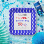 Er is een kleine vuurwerker onderweg papieren bordje (Feest)