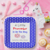 Er is een kleine vuurwerker onderweg papieren bordje (Feest)