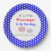 Er is een kleine vuurwerker onderweg papieren bordje (Voorkant)