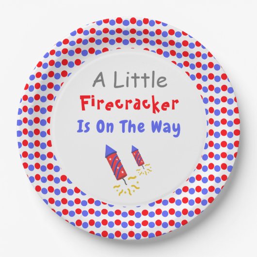 Er is een kleine vuurwerker onderweg papieren bordje (Voorkant)