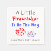 Er is een kleine vuurwerker onderweg servet (Voorkant)