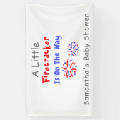 Er is een kleine vuurwerker onderweg spandoek (Verticaal)