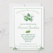 Er is een kleine zoete erwt onderweg. Baby Shower Kaart (Voorkant)