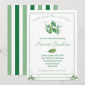 Er is een kleine zoete erwt onderweg. Baby Shower Kaart (Voorkant / Achterkant)