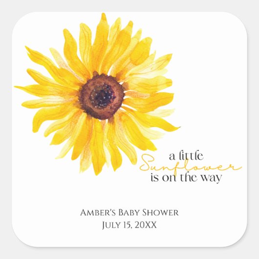 Er is een kleine zonnebloem op Way Shower Sticker (Voorkant)