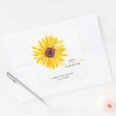 Er is een kleine zonnebloem op Way Shower Sticker (Envelop)