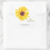 Er is een kleine zonnebloem op Way Shower Sticker (Tas)