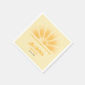 Er is een kleine zonnestraal onderweg. servet (Hoek)