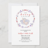 Er is een konijn onderweg, Baby shower Kaart (Voorkant)