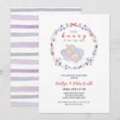 Er is een konijn onderweg, Baby shower Kaart (Voorkant / Achterkant)