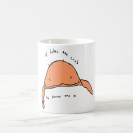 er is één krab nodig om één te kennen koffiemok