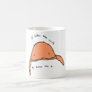 er is één krab nodig om één te kennen koffiemok