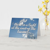 Er is een Licht aan het Eind van de Tunnel Hoop Kaart (Gele Bloem)