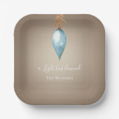 Er is een licht aangebroken | Aangepaste Waterverf Papieren Bordje (Voorkant)