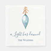 Er is een licht aangebroken | Aangepaste Waterverf Servet (Voorkant)