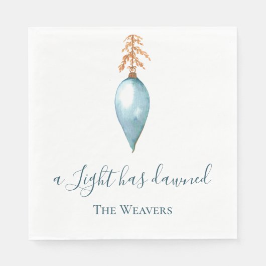 Er is een licht aangebroken | Aangepaste Waterverf Servet (Voorkant)