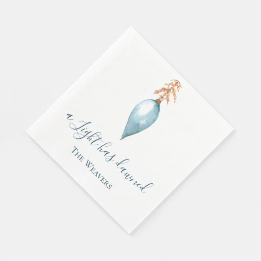 Er is een licht aangebroken | Aangepaste Waterverf Servet (Hoek)