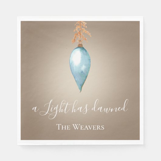 Er is een licht aangebroken | Originele Waterverf  Servet (Voorkant)