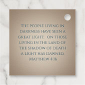 Er is een licht aangebroken | Waterverf Custom Chr Bedankjes Labels (Achterkant)